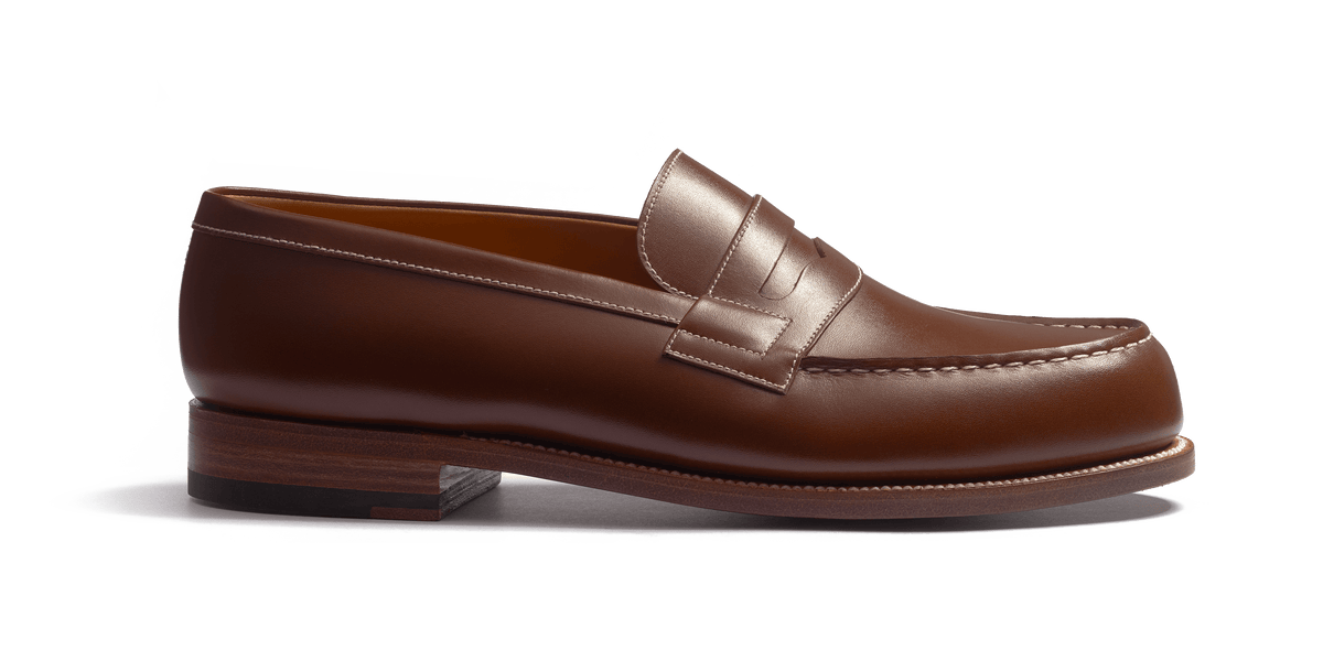 Men's Tan boxcalf with contrasted stiching 180 Loafer – Weston