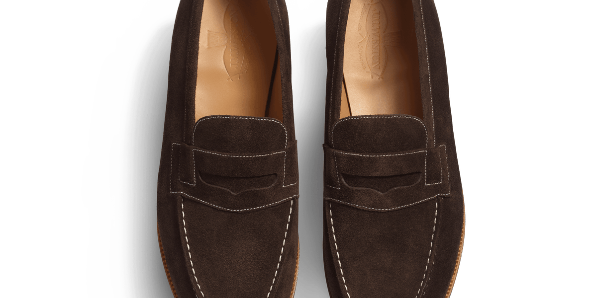 Men's Dark brown, tan and porcelaine boxcalf 180 Loafer – J.M. Weston