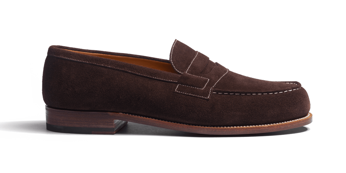 Men's Dark brown, tan and porcelaine boxcalf 180 Loafer | J.M. Weston
