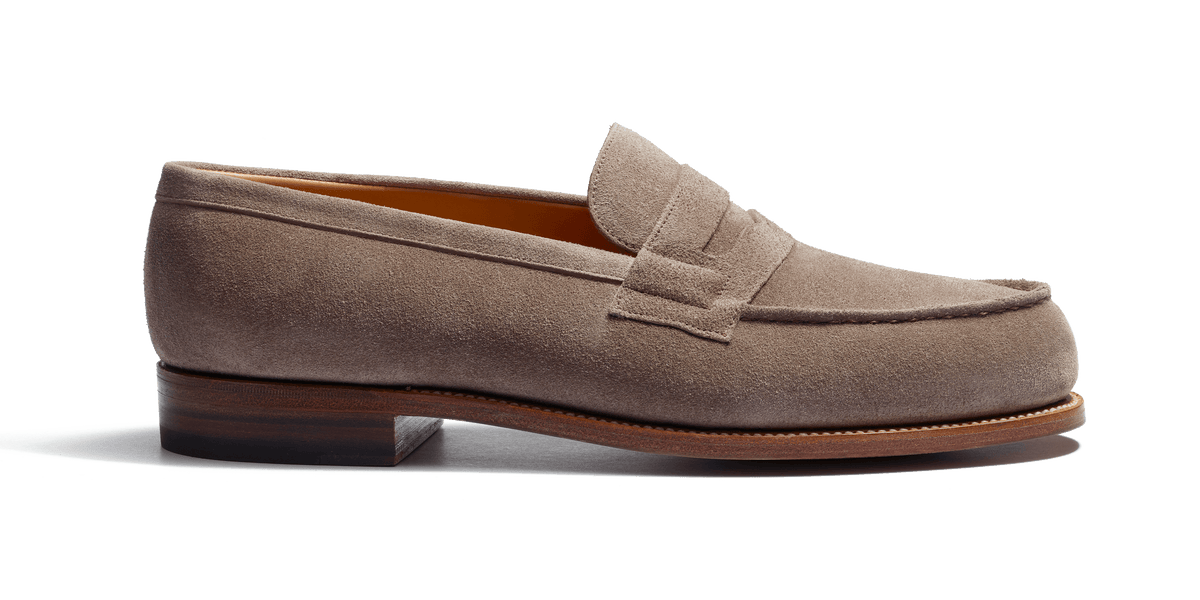 靴 J.M. WESTON #180 7D taupe-suede Men's Taupe suede calfskin 180 Loafer – J.M. Weston