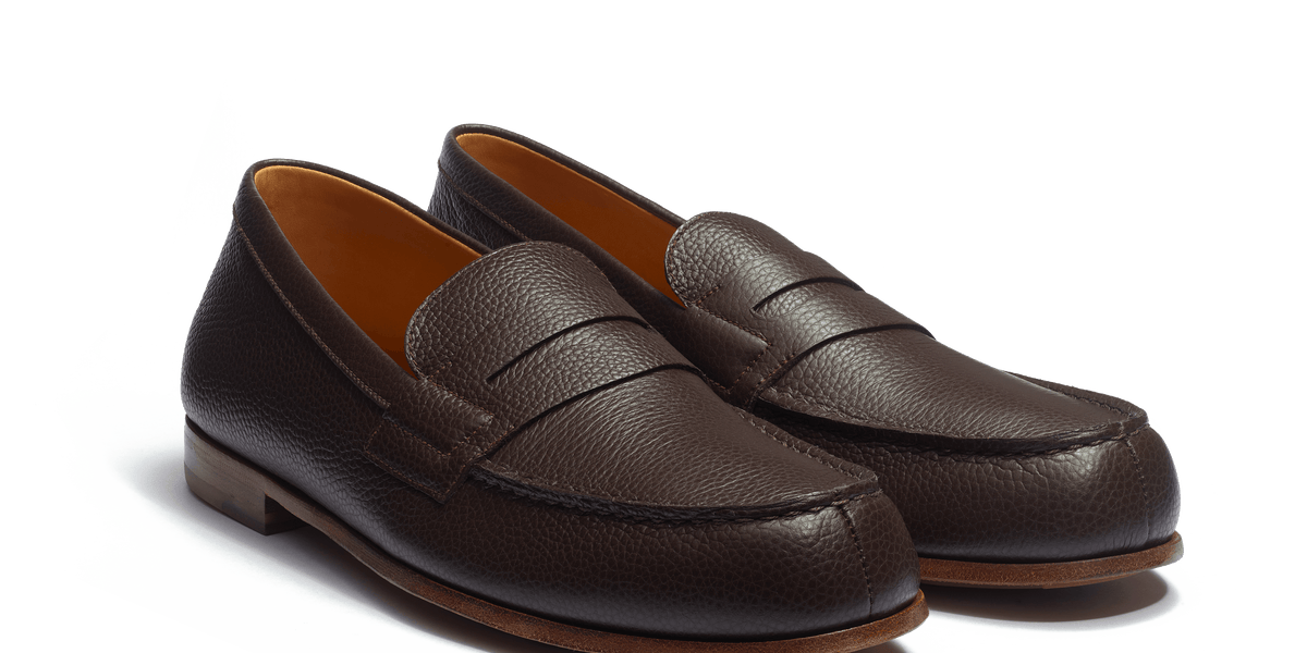 Mocassin à bride Fusain Homme en cuir veau box nuancé café | J.M. Weston Mocassin à bride Fusain Homme en cuir veau box nuancé café | J.M. Weston