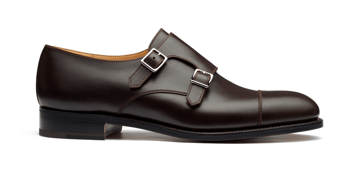 Derby Double boucle homme en cuir lisse marron – Weston