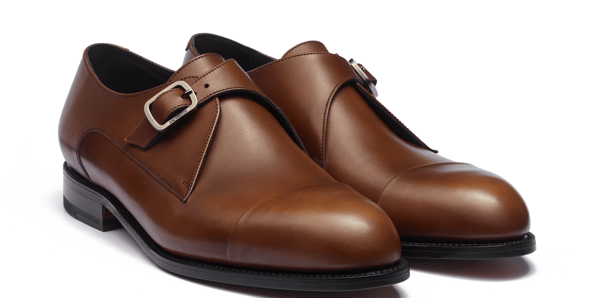 Derbies Homme En Cuir Marron à Boucle - Marque "UN" - Taille 42 - Occasion