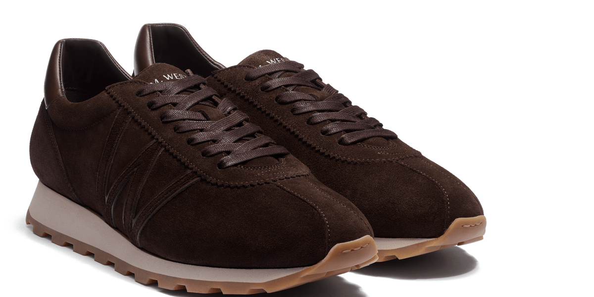 On My Way Men's Dark brown suede leathers Sneaker