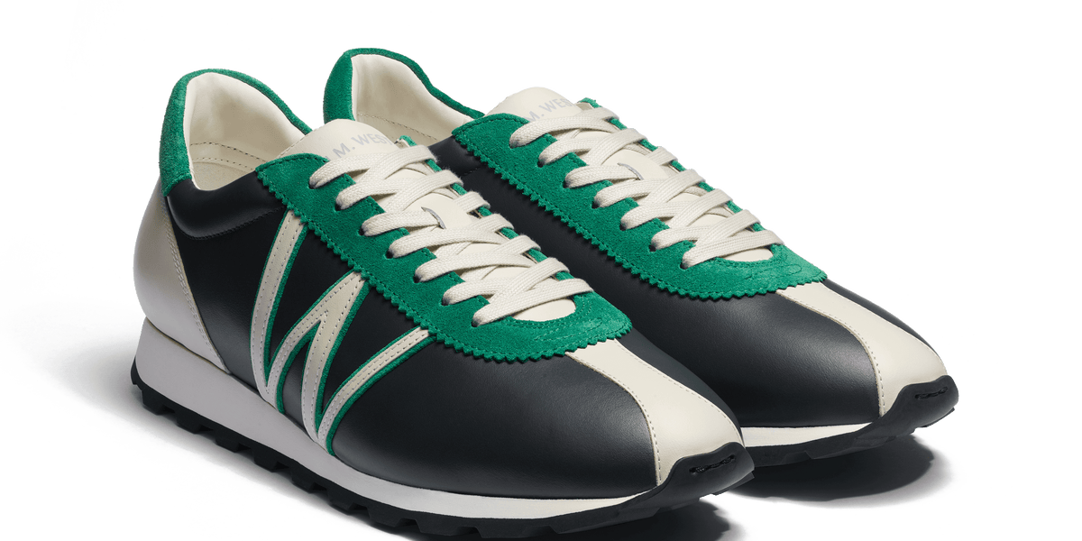 Basket On My Way en cuir veau sport gris anthracite d tails cuir