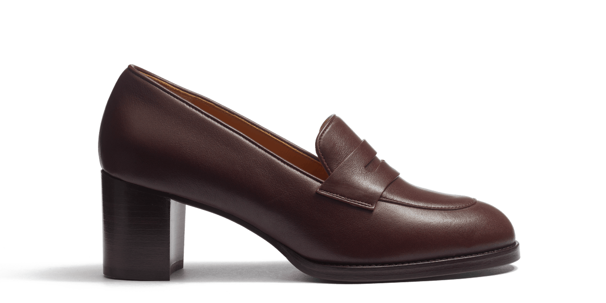 Loafer Shoes Women With Heels Women's Heeled Loafer In Burgundy