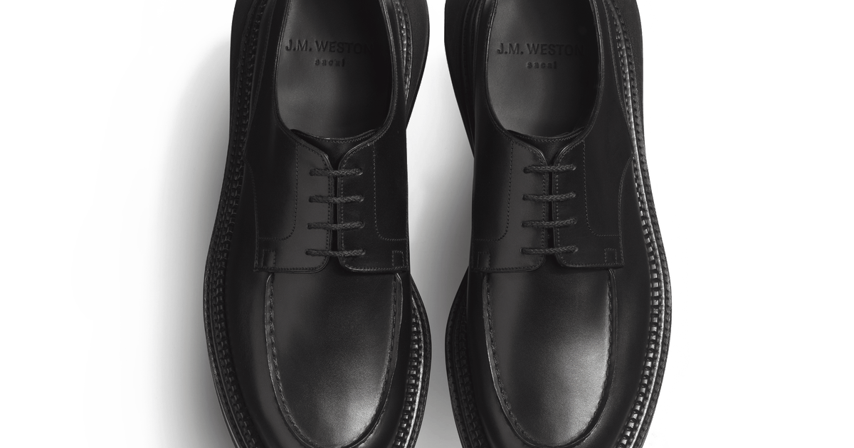 Men's Black Calfskin Derby golf J.M. Weston x sacai