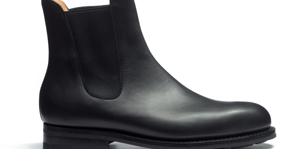 Men Black water repellent calfskin Antar s Chelsea Boot J.M. Weston