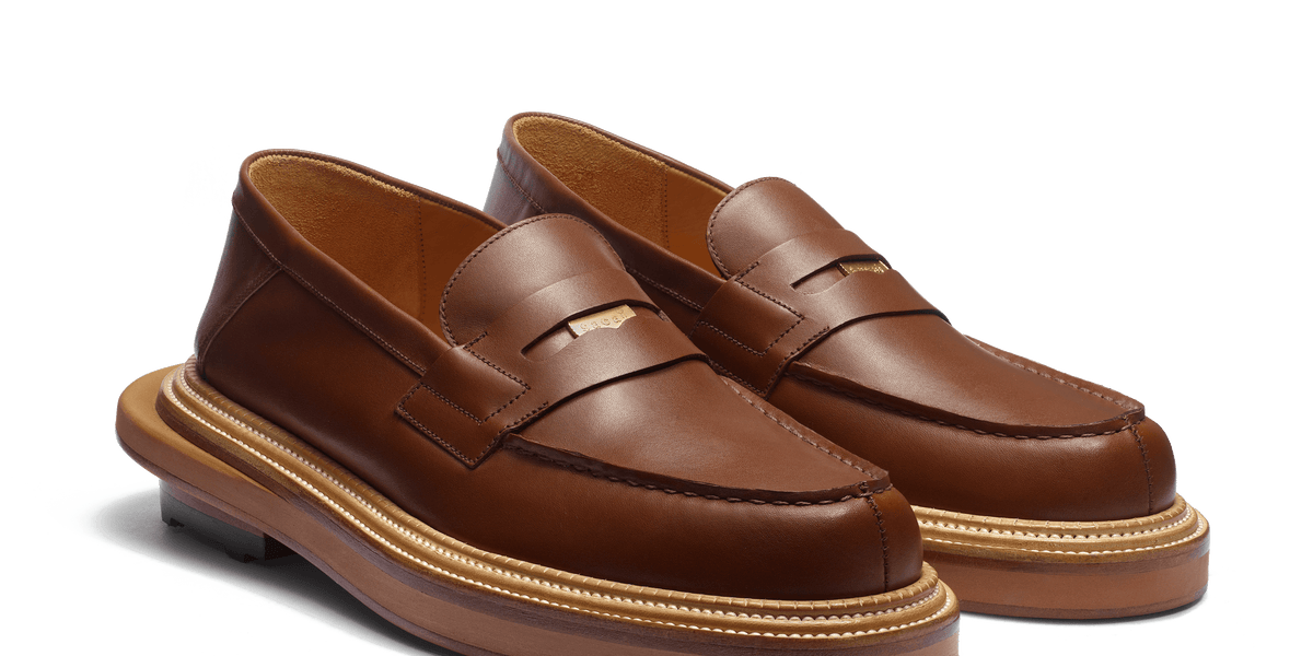 Tan soft calf leather Loafer J.M. Weston x sacai Tan soft calf leather Loafer J.M. Weston x sacai