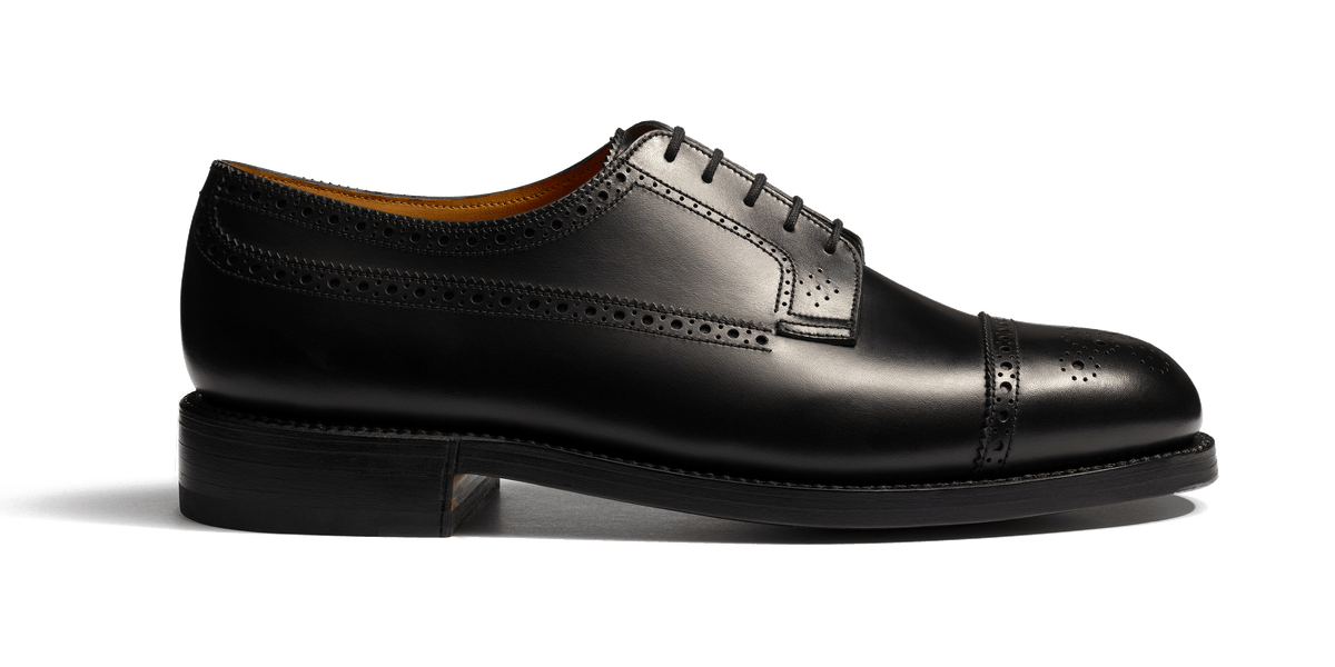 Men's Black boxcalf Diplomat Derby L'étiquette x J.M. Weston