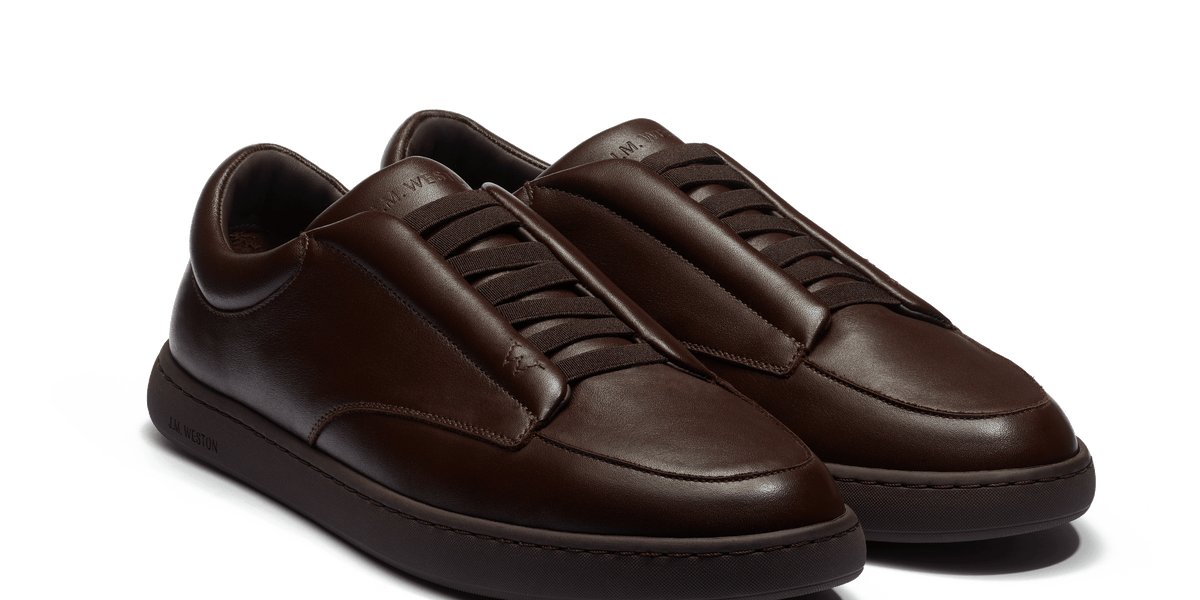 Men Dark brown nappa calfskin Dress sneaker | J.M. Weston
