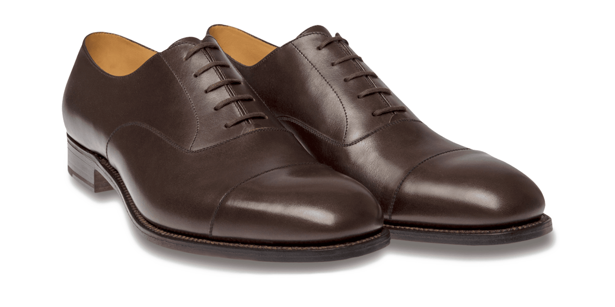 Men's Cap Toe Oxford Shoe Brown Leather – J.M. Weston