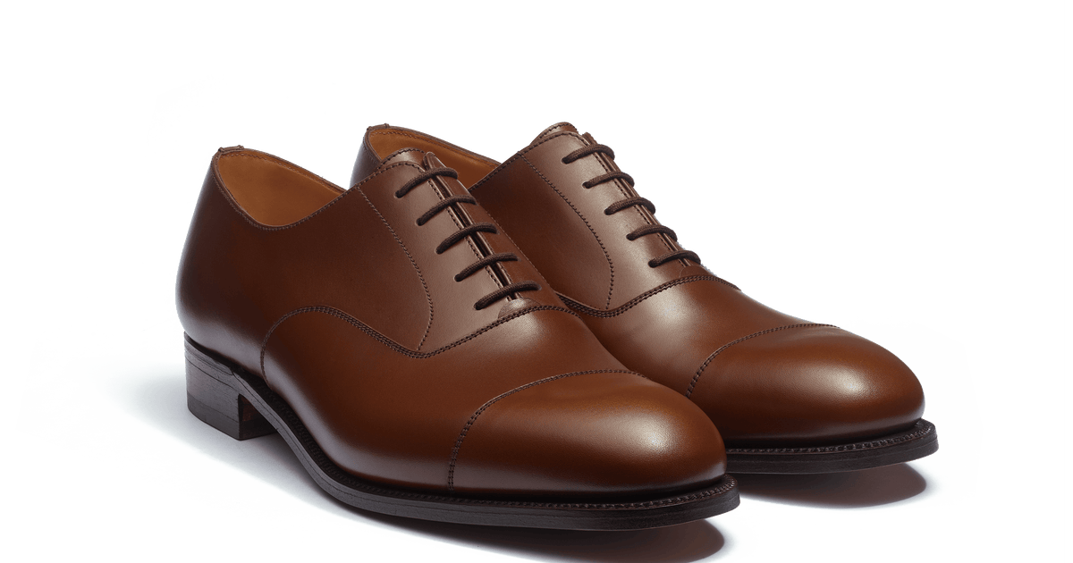 Men's Cap Toe Oxford Shoe Brown boxcalf | J.M. Weston
