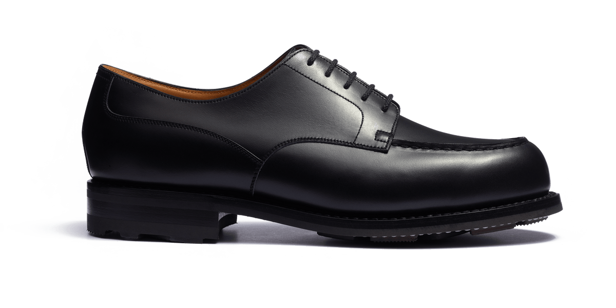 Men's Black Leather Golf Derby – J.M. Weston