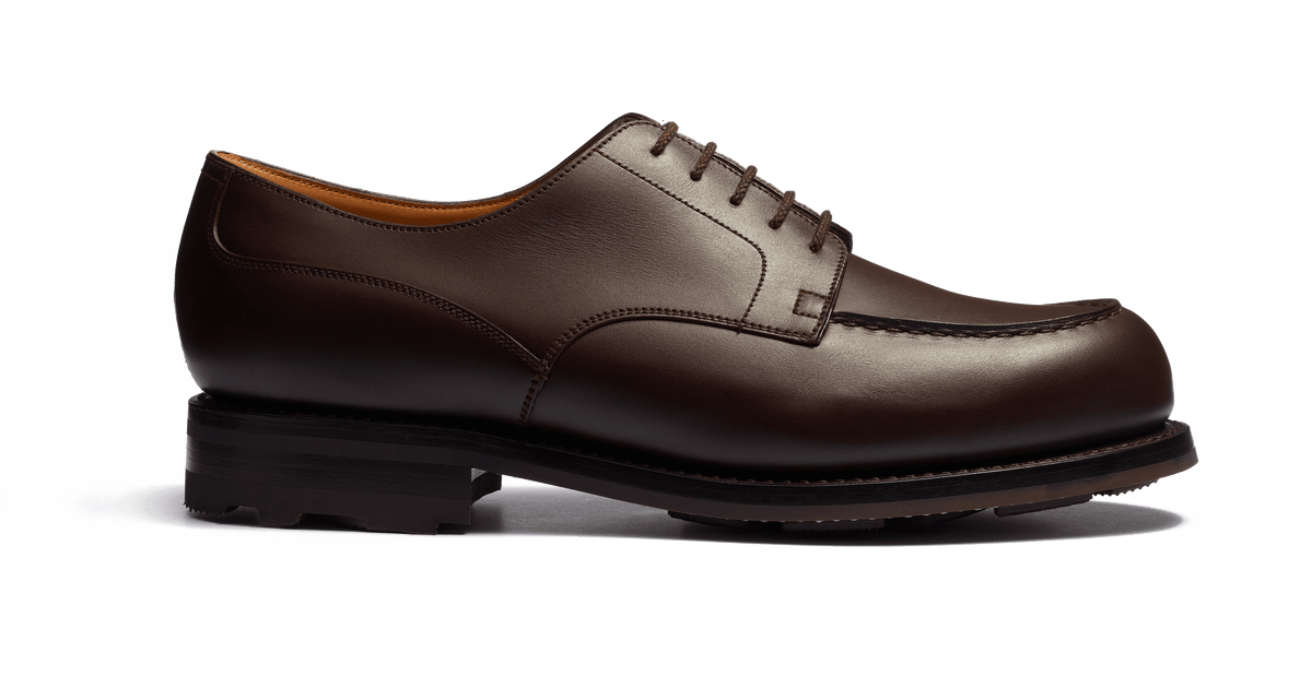 Men's Dark Brown Leather Golf Derby | J.M. Weston