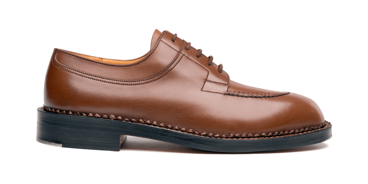 Derby Chasse homme en cuir lisse marron – Weston