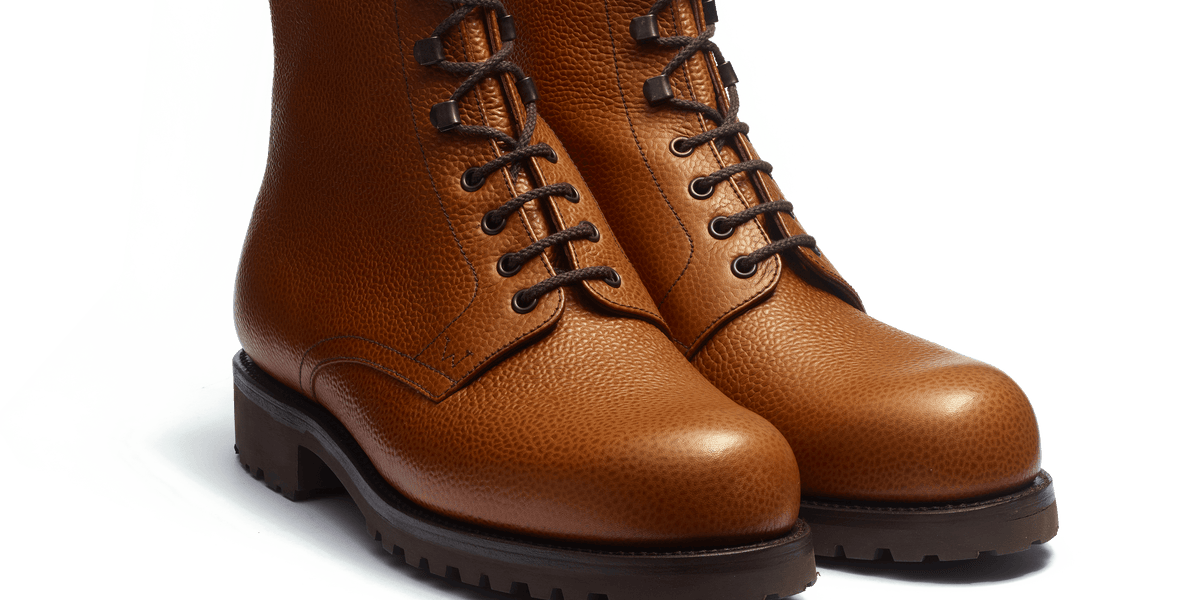 Men's Tan Grained Calfskin Worker Boot – J.M. Weston Men's Tan Grained Calfskin Worker Boot – J.M. Weston