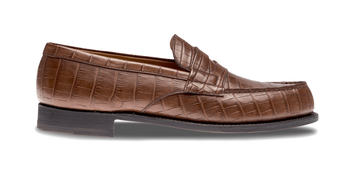 Men's Brown Alligator Leather 180 Loafer | J.M. Weston Men's Brown Alligator Leather 180 Loafer | J.M. Weston