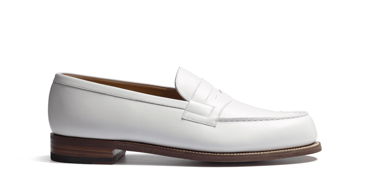 Men's White Leather 180 Loafer – Weston - Main Image