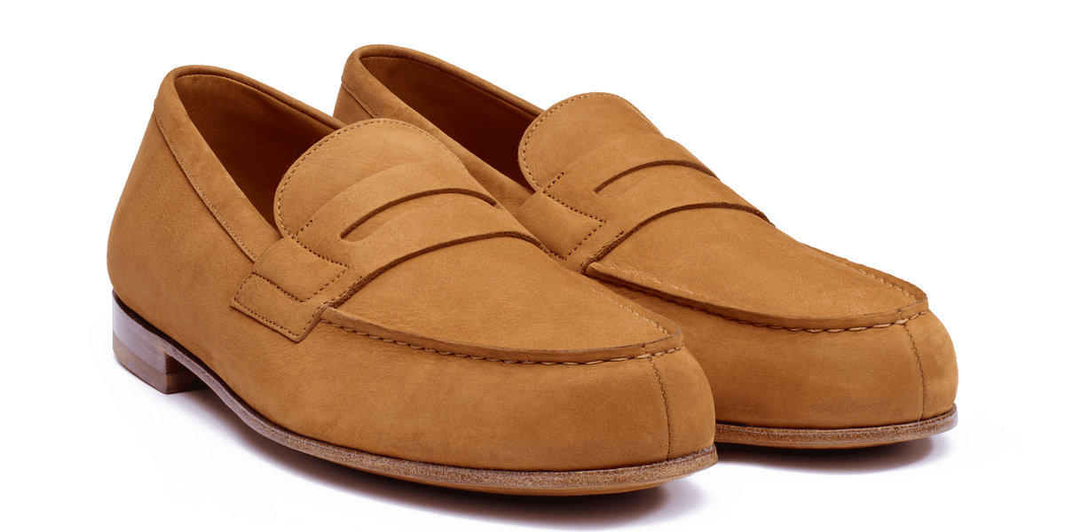 Men's Camel Nubuck Le Moc' Weston Loafer | J.M. Weston Men's Camel Nubuck Le Moc' Weston Loafer | J.M. Weston