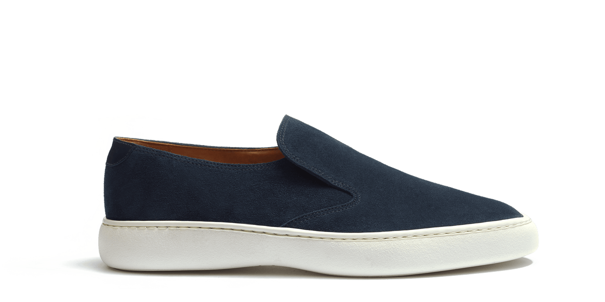 Men's Tennis 1938 Slip On Navy suede calfskin | J.M. Weston