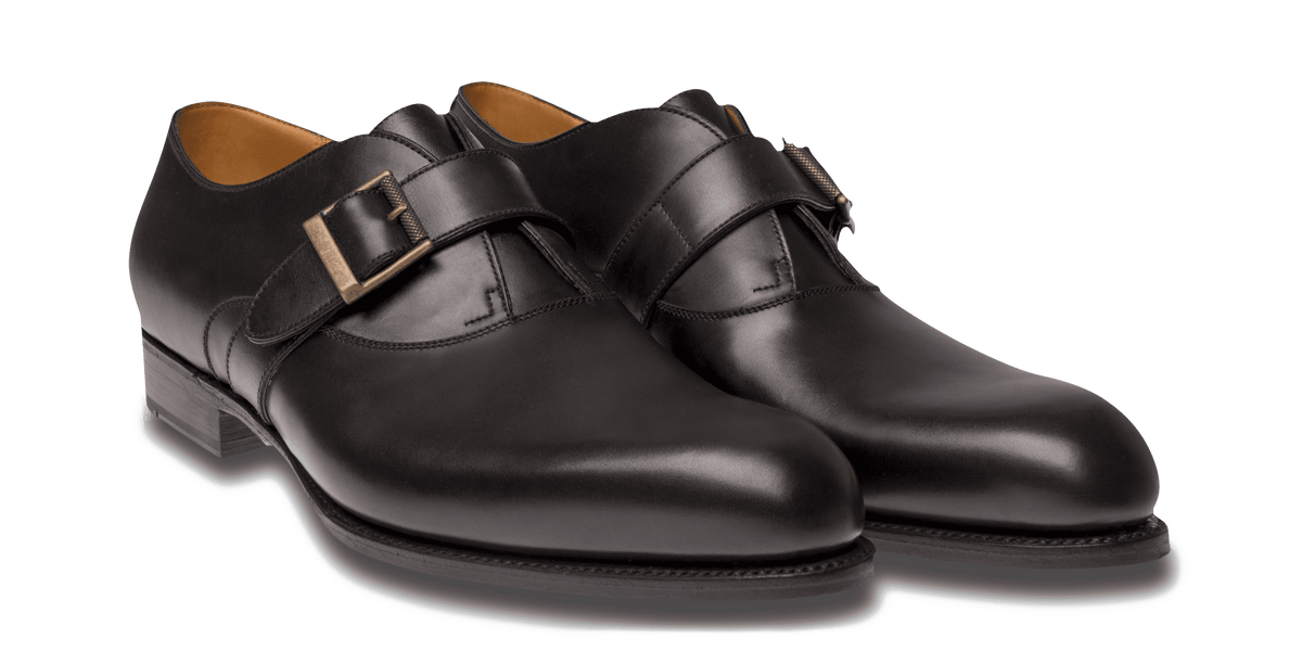 Derby boucle homme en cuir lisse noir – Weston - Main Image