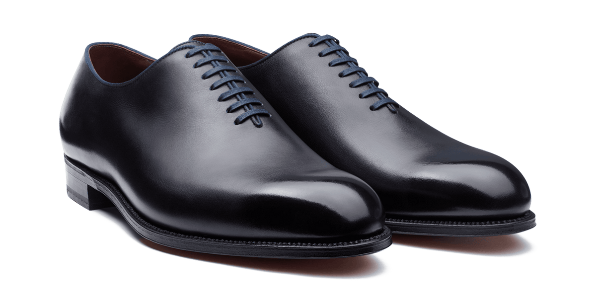 Men's Ultra One Cut Oxford Shoe Blue Leather – J.M. Weston