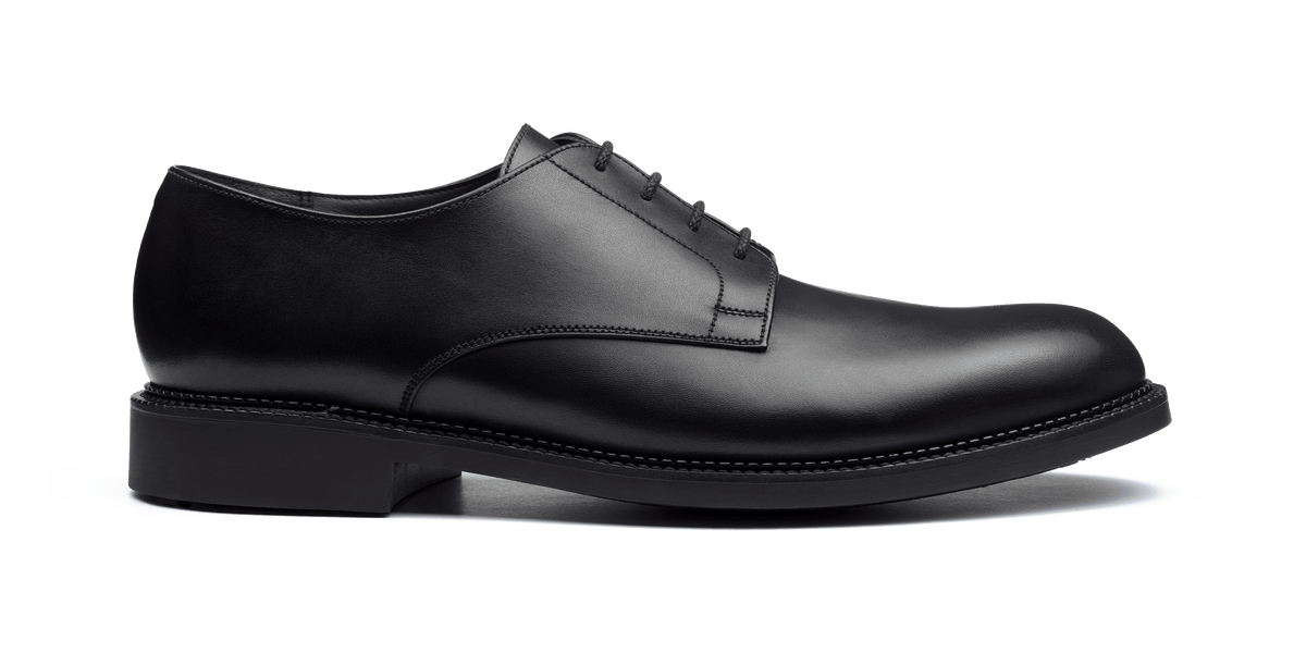 Men's Black Leather Miles Derby – J.M. Weston