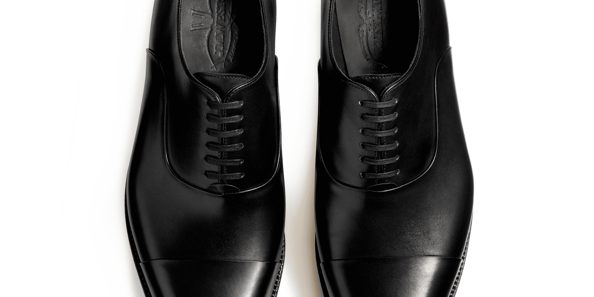 Richelieu Edouard semelle gomme Homme en cuir lisse noir J.M. Weston