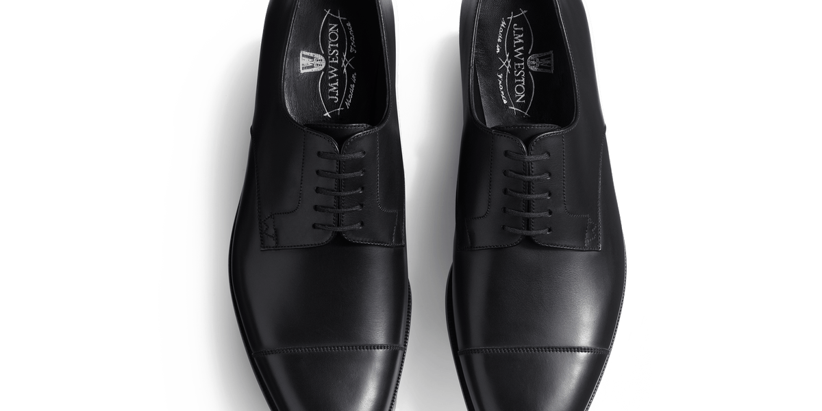 Men's Black Leather West Derby | J.M. Weston Men's Black Leather West Derby | J.M. Weston