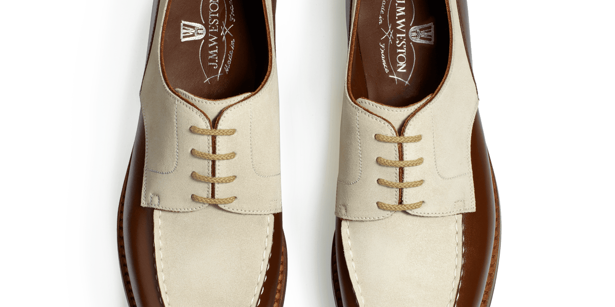 Derby Shoes Golf Derby Bicolore 靴 Weston Golf Derby/7D Derby Shoes Golf Derby Bicolore 靴 Weston Golf Derby/7D