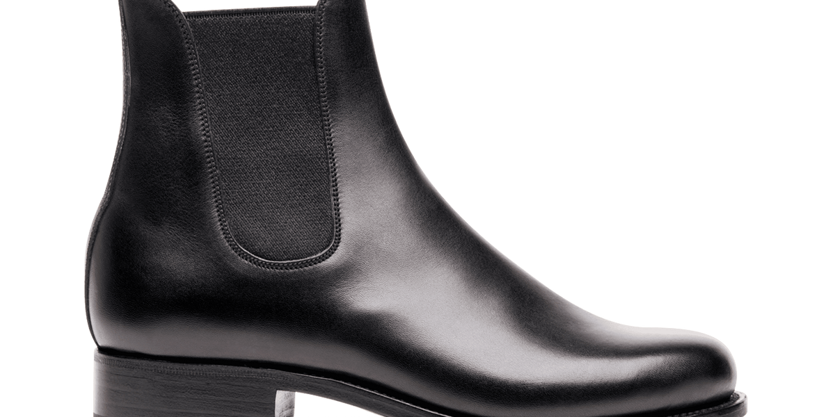 Women s Black Leather Chelsea Boot J.M. Weston