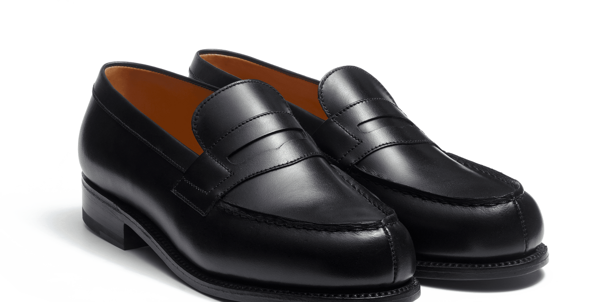 J.M. WESTON 180ローファー 黒ボックスカーフ 8C Women's Black Leather 180 Loafer | J.M. Weston