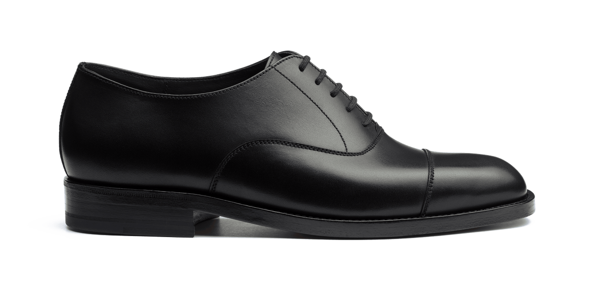 Women's Cap Toe Oxford in Black Leather | J.M. Weston Women's Cap Toe Oxford in Black Leather | J.M. Weston