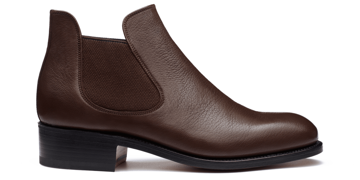 Women s Brown Leather Ankle Boot J.M. Weston