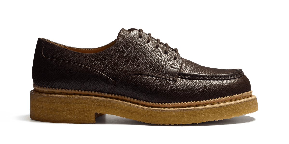 Men's Brown Grained Leather Crepe Sole Eugene Golf Derby – J.M. Weston