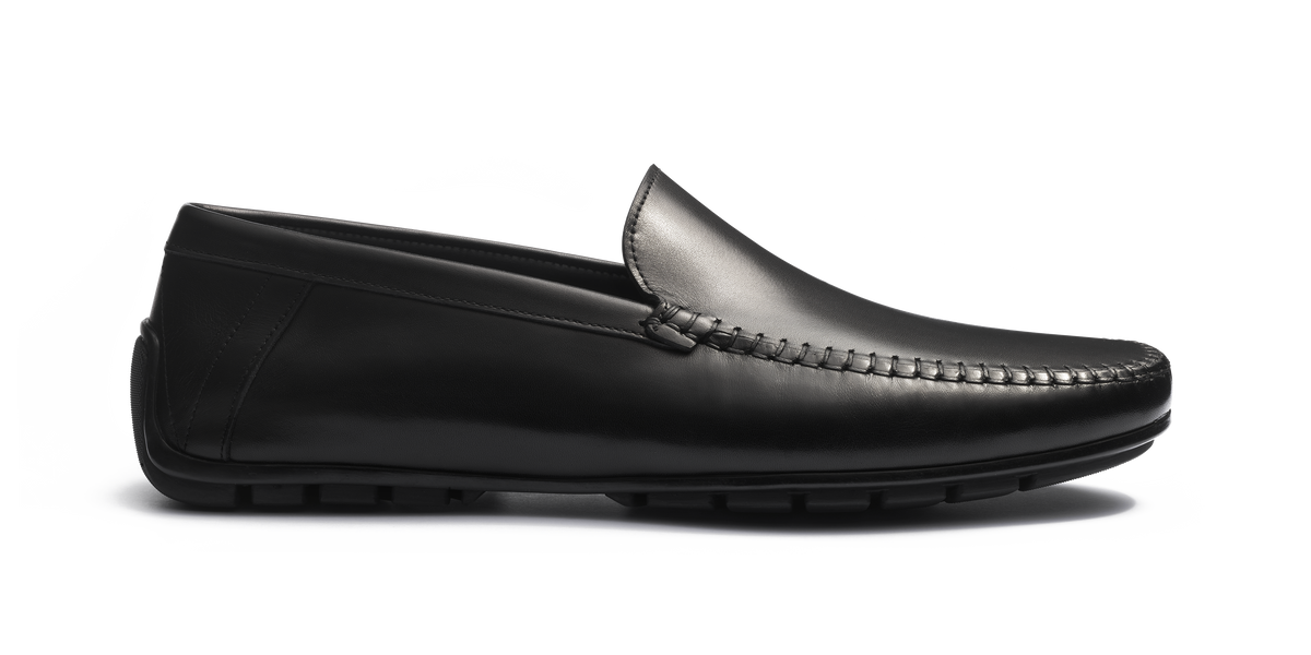 Men's Black Leather Ajaccio Car Shoe | J.M. Weston