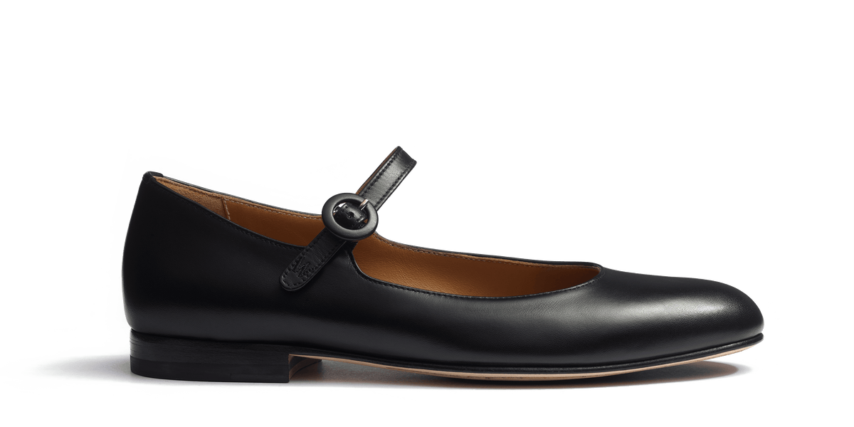 Mary Jane femme en cuir veau lisse noir J.M. Weston