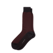 Herringbone Short Socks [Burgundy and Black Cotton]