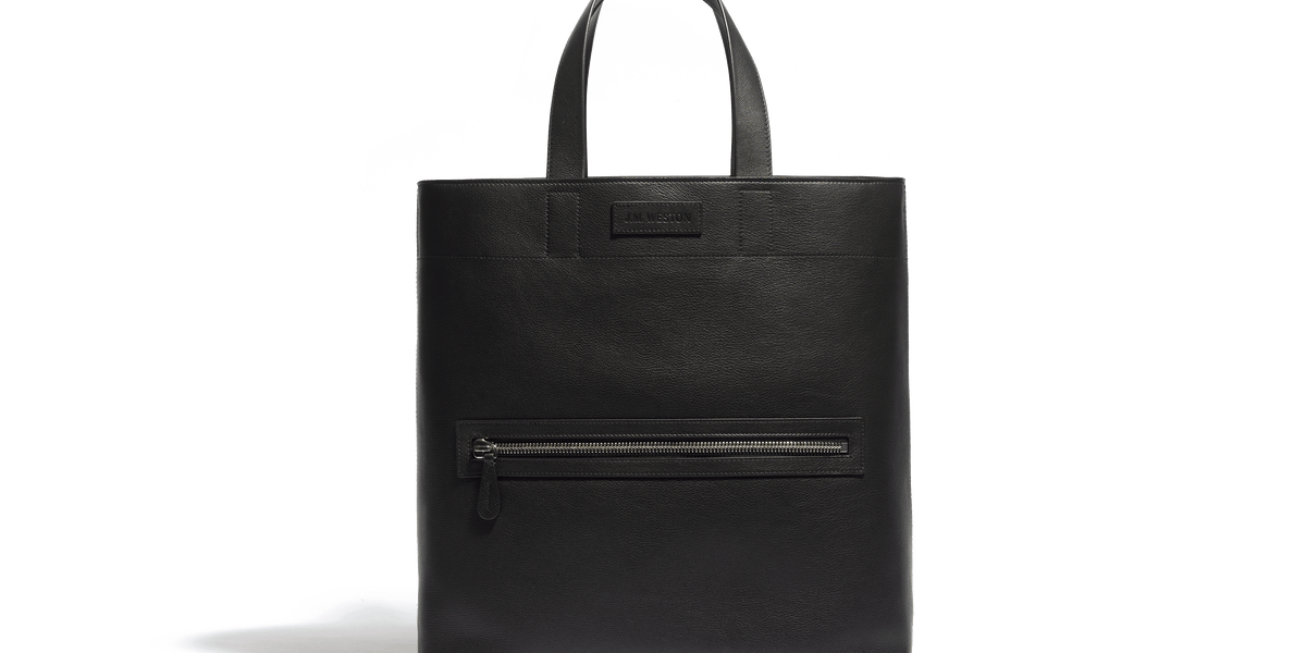 Walker Tote Bag Large Model made of Black Calfskin – J.M. Weston