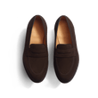 Menton Loafer with straps [Brown suede calfskin]