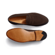 Menton Loafer with straps [Brown suede calfskin]