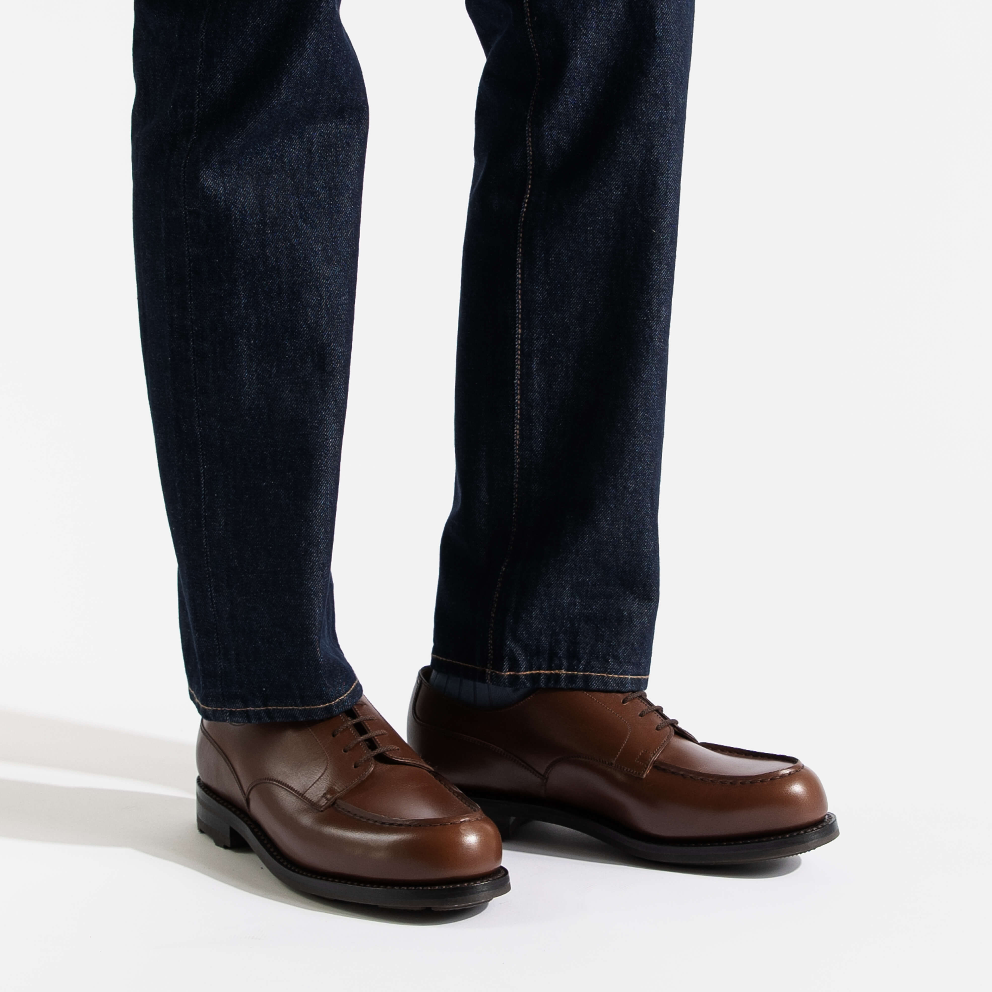 Men s Brown Leather Golf Derby J M Weston men-s-brown-leather-golf-derby-j-m-weston