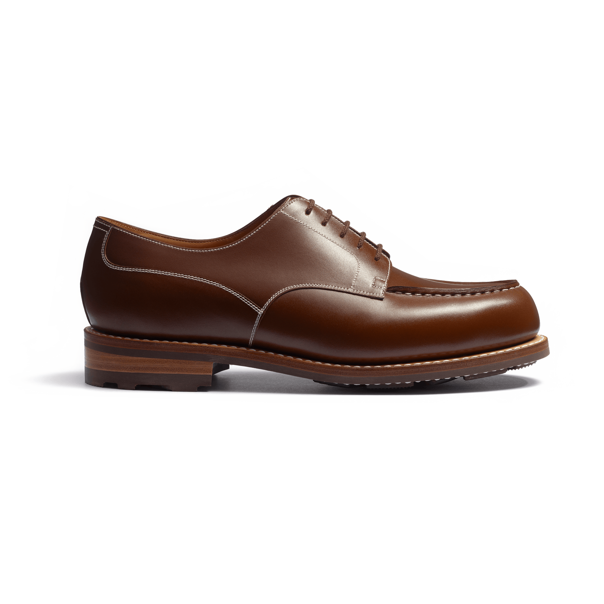 Golf Derby [Men Tan boxcalf with constrated stiching]