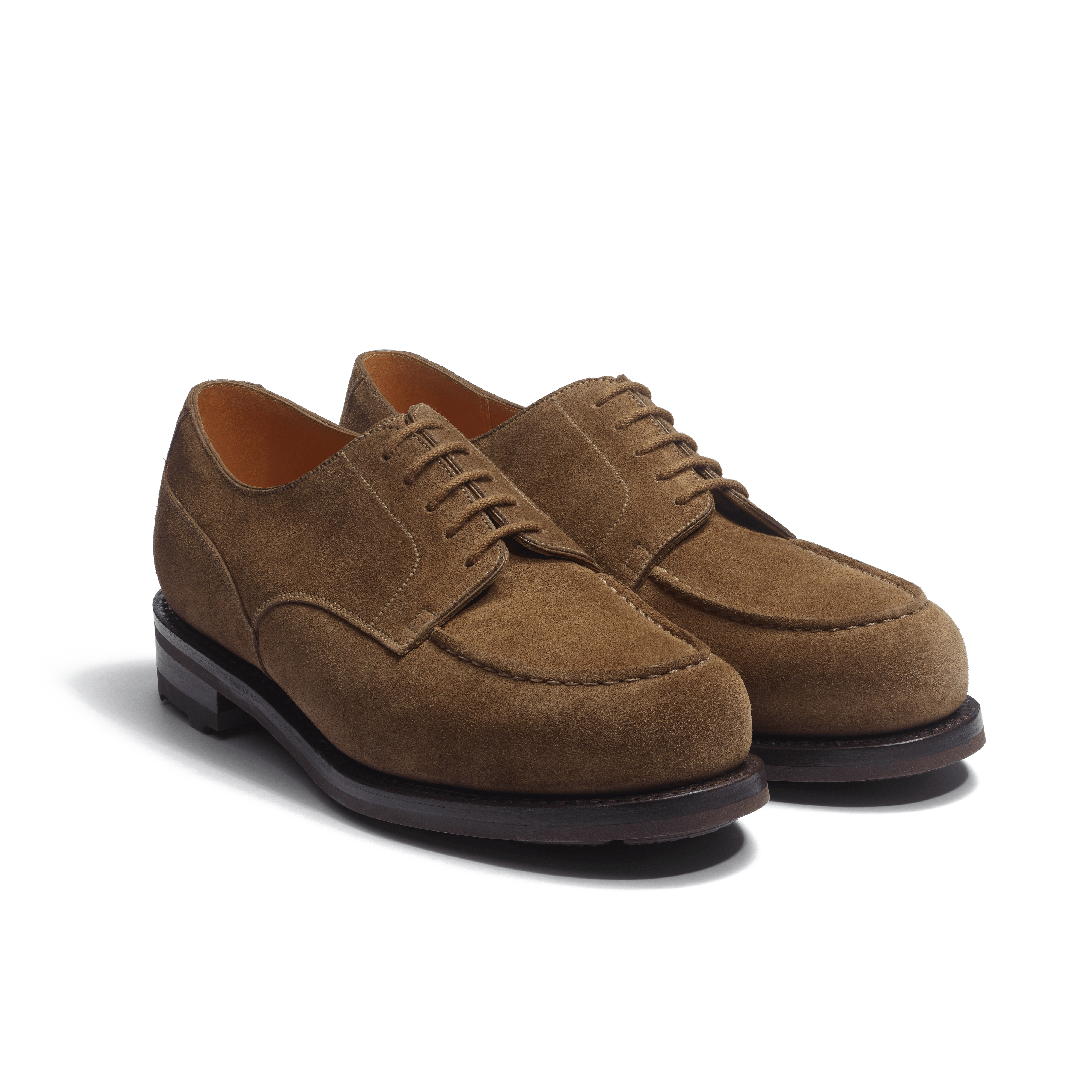 Men s Taupe suede calfskin Golf Derby J.M. Weston