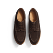 Derby Golf [Men Chocolate suede calfskin with contrasted stitching]