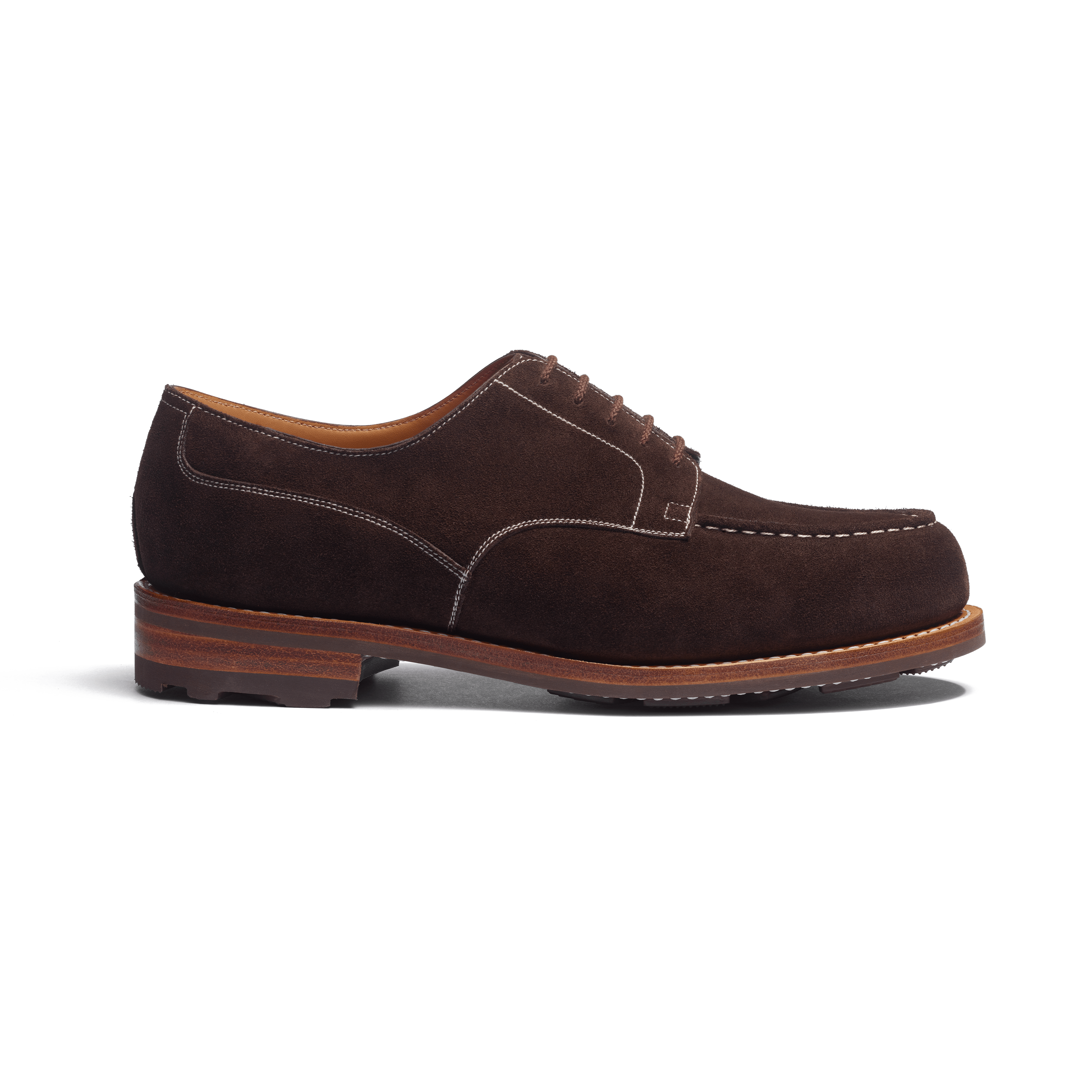 weston Derby Golf homme en cuir veau velours chocolat piqûre