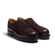 Derby Golf [Men Dark brown box calfskin & Dark brown Suede calf leather]