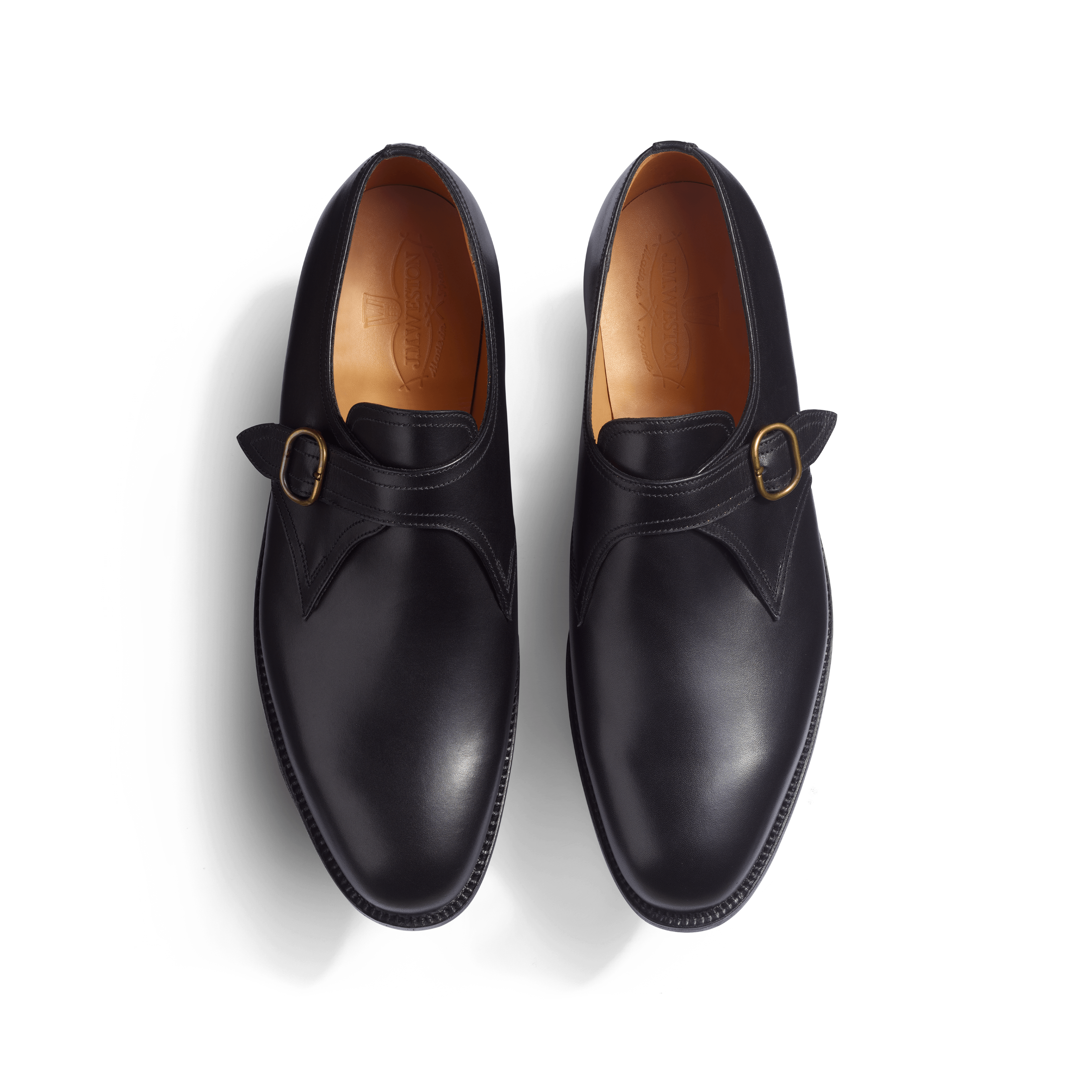 Men's Black boxcalf Simple buckle derby | J.M. Weston Men's Black boxcalf Simple buckle derby | J.M. Weston