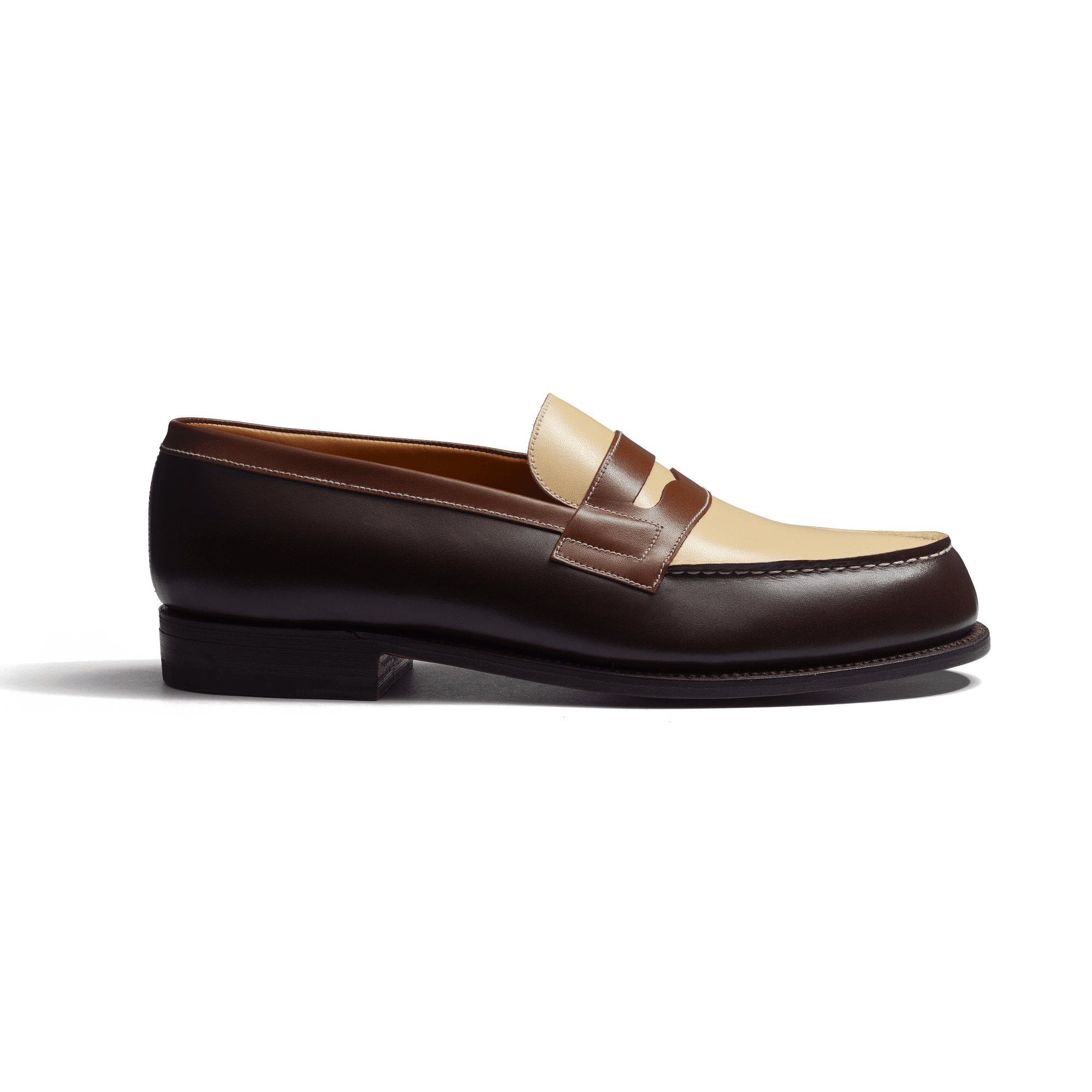 Mocassin 180 [homme cuir veau box mélèze, bergeronnette et porcelaine]